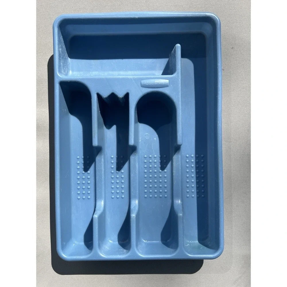 Rubbermaid 2919 Light Blue Silverware Keeper Tray Organizer Flatware‎